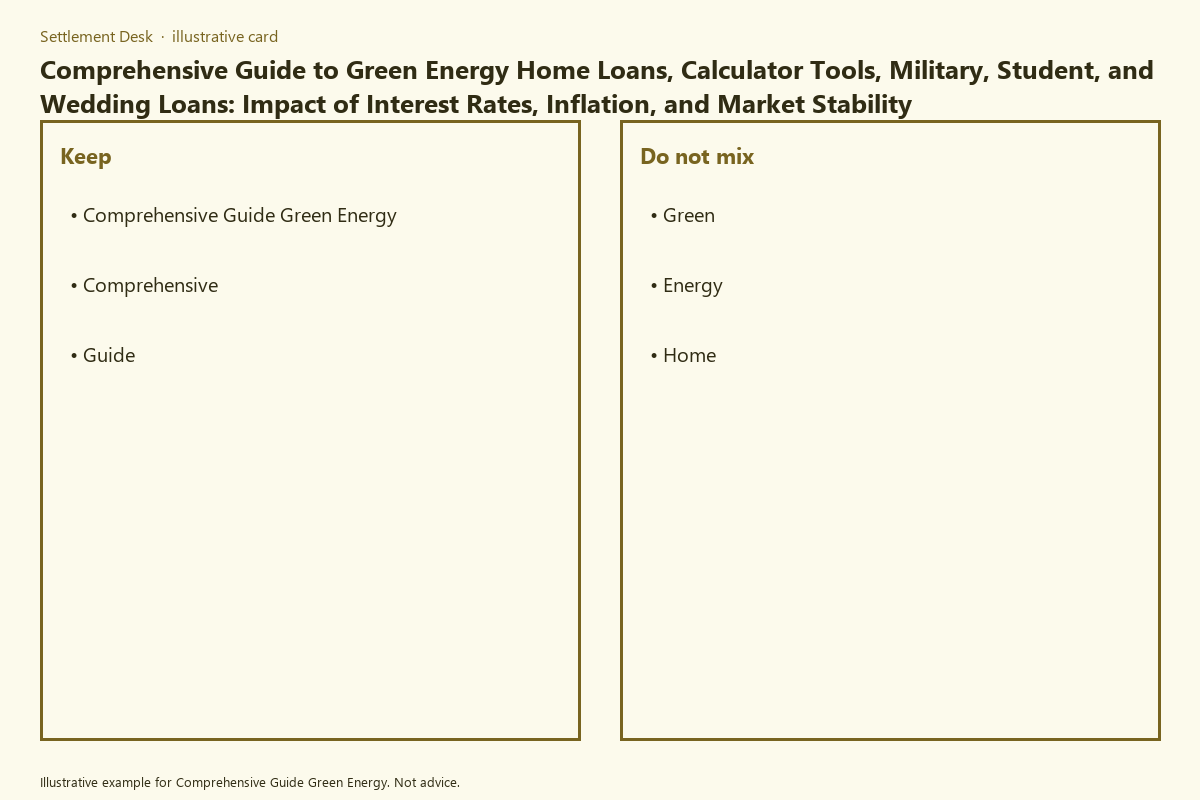 Comprehensive Guide Green Energy comparison card