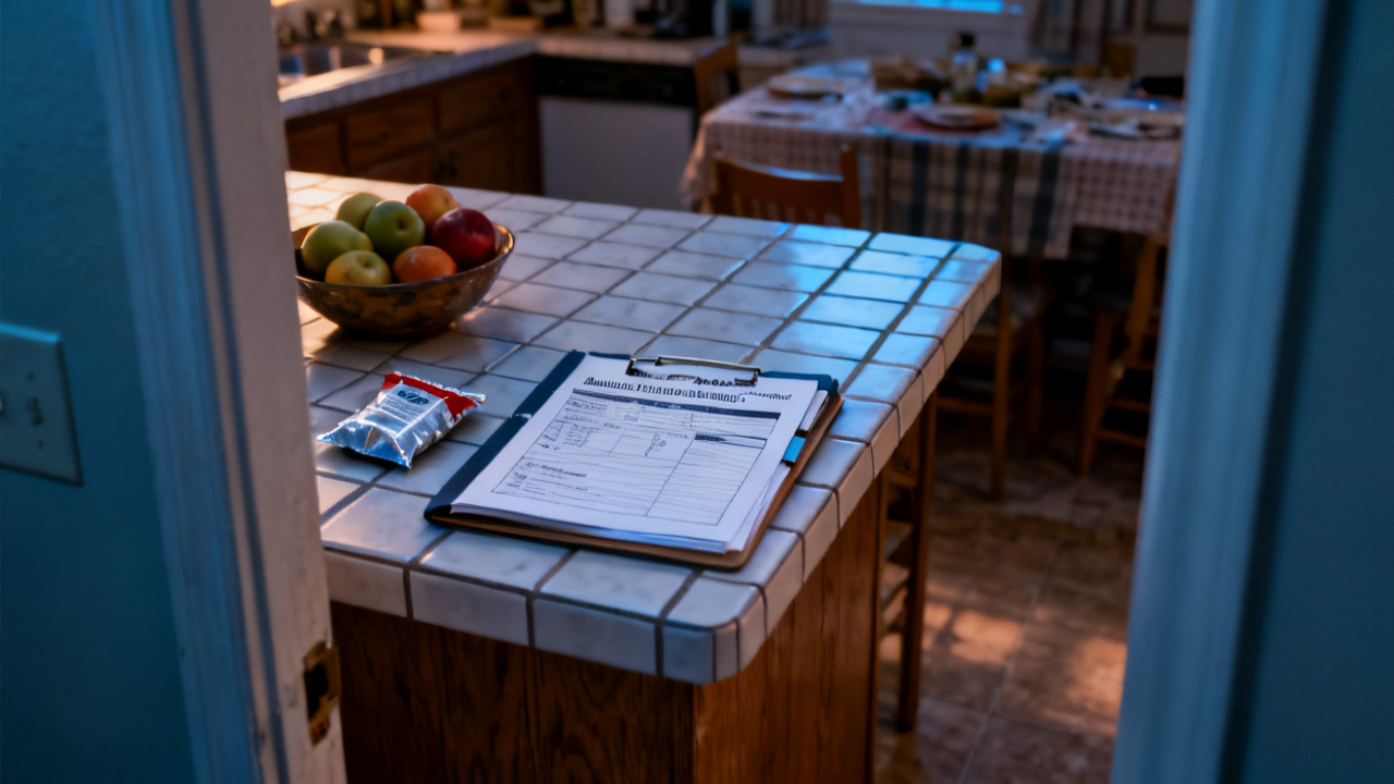 annuity blockchain tracking death folder on a garage workbench