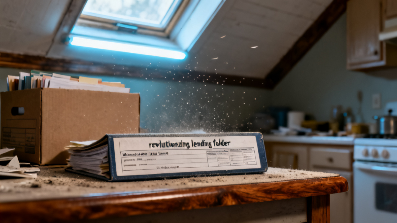 Quiet folding card table for revolutionizing lending folder