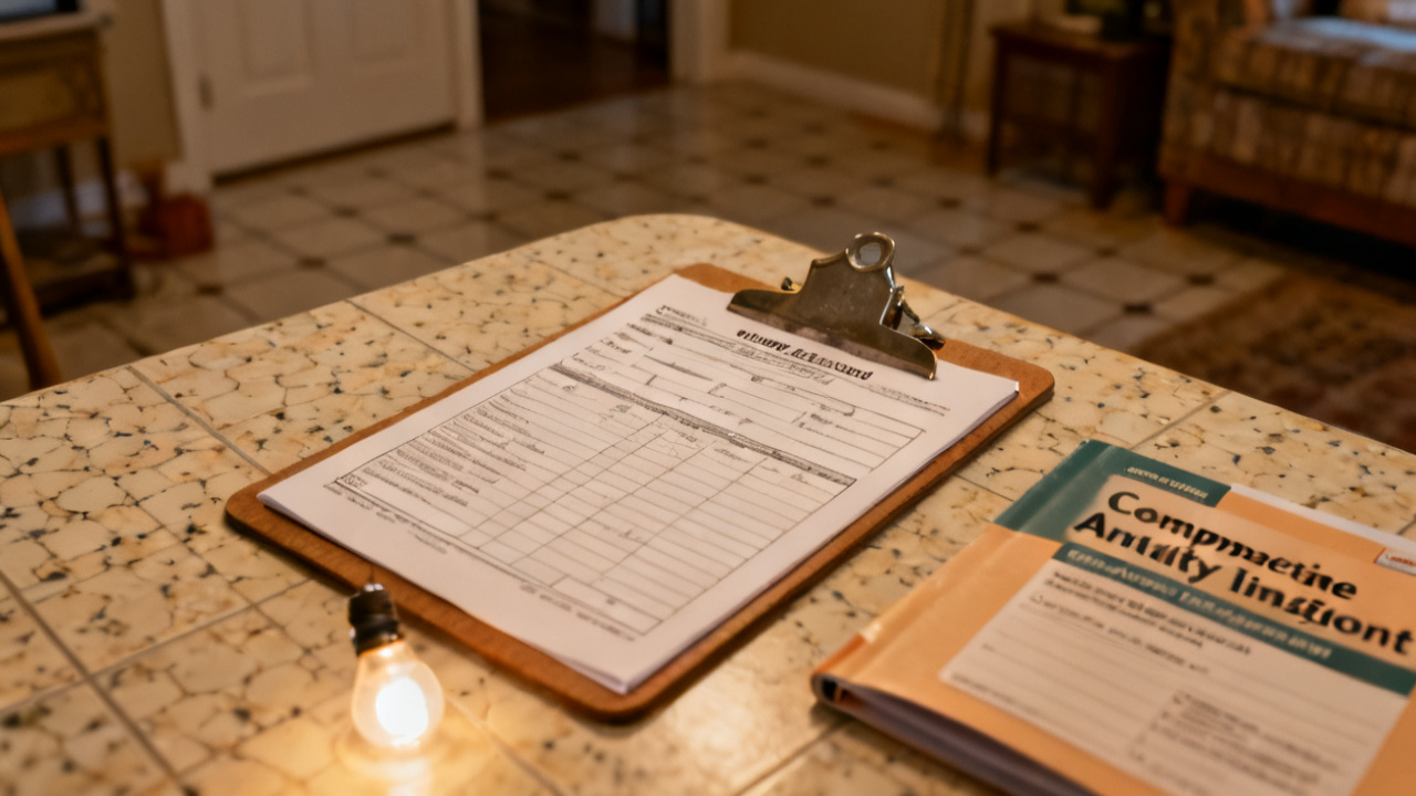 Crop of comprehensive guide annuity inflation folder on mail slot floor
