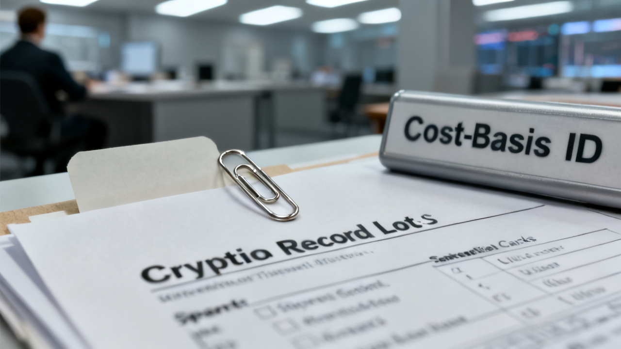 manila folder with cost-basis lot id sitting folder