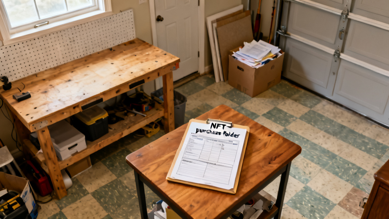 NFT Purchase Folder: Date, Receipt, and Wallet Label