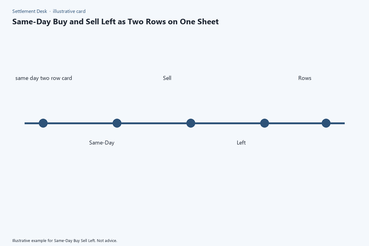 Illustrative field card for Same-Day Buy Sell Left