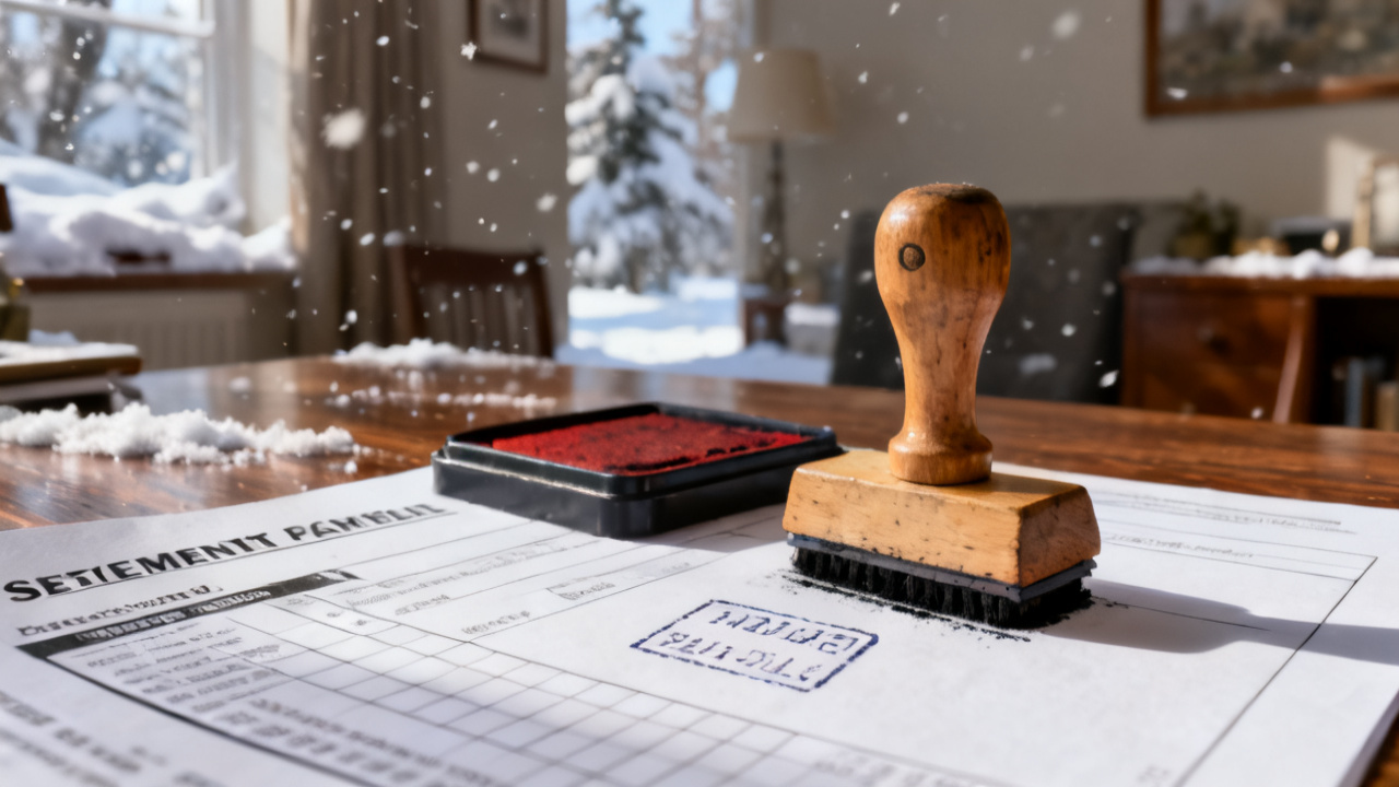 Crop of settlement payment schedule on garage workbench